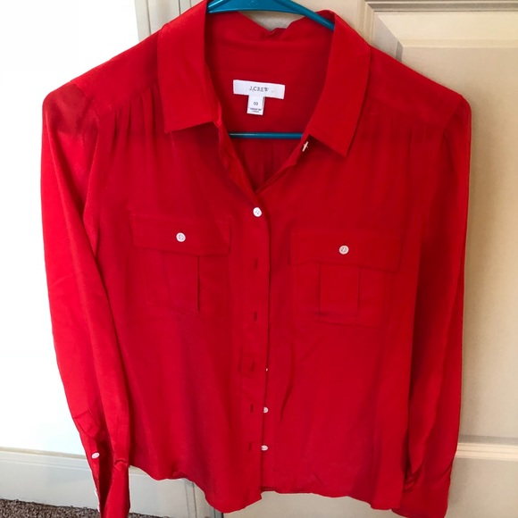 J. Crew Tops - J Crew silk button down size 00